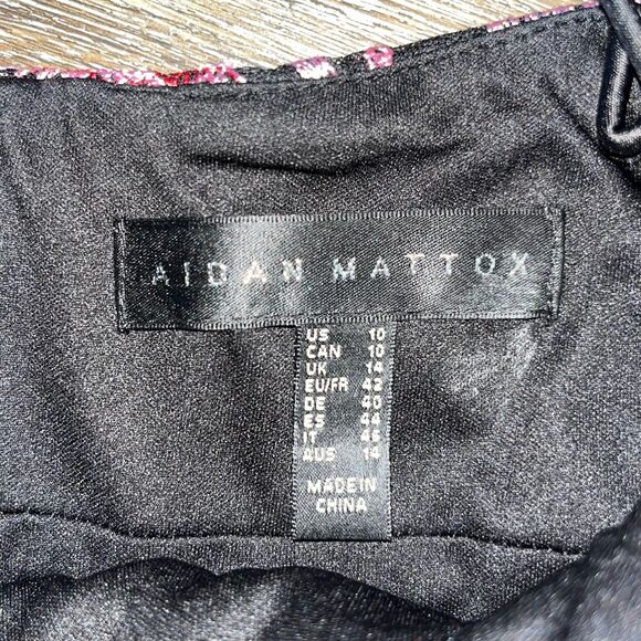 NWT Aidan Mattox Embroidered Ruffle Halter Short Dress Women's 10 Multicolor - Picture 9 of 10